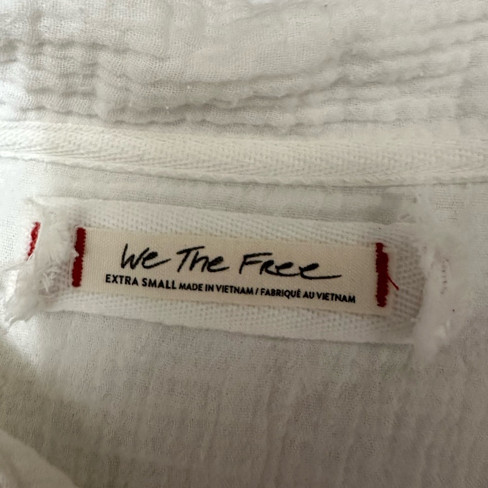 We The Free Cream Textured Blouse - Picture 3 of 3